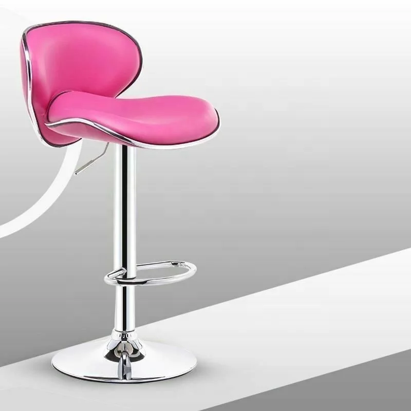 Modern swivel kitchen counter leather bar stool with backrest