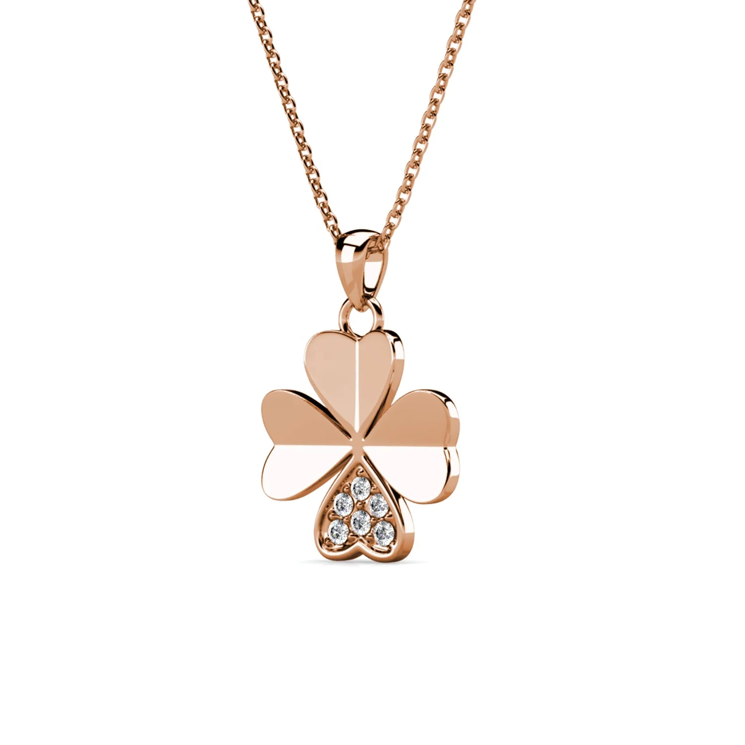 Premium Austrian Crystal Women Accessories Jewelry Lucky For Leaf Clover Petal Pendant FREE Necklace Chain Destiny Jewellery