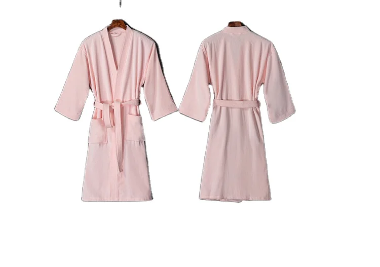oem custom logo design with absorbent and quick-drying long bathrobe for men and women and hotel nightgown hotel bathrobe
