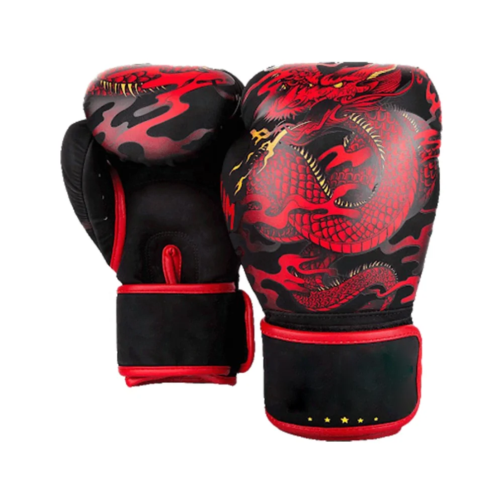 Boxing Training Gloves custom design leather red molding liner boxing gloves  top quality