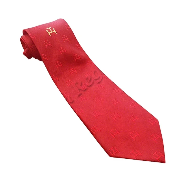 Superb Quality Masonic Lodge Royal arch red woven tie with gold RA emblem