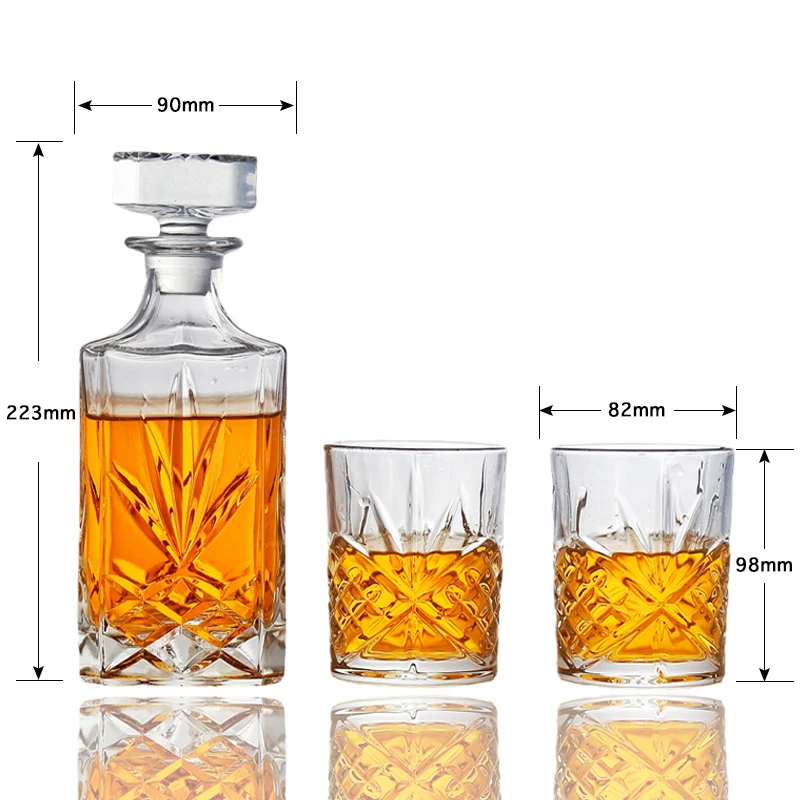 bulk glass decanter wholesale decanter cristal whiskey decanter and glass set 5 piece