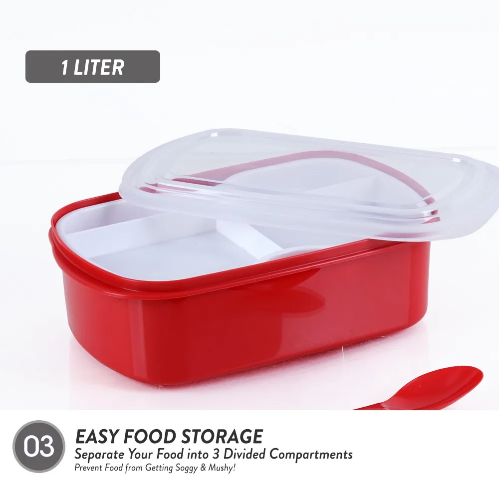 Elianware Elegant Luxury Premium Healthy Diet Control Bento Divided Lunch Box with Utensil Sets
