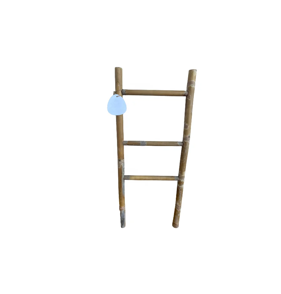 Wholesale Decorative Bamboo Blanket Ladder Ready to Ship Home Bathroom Wall Hanging for Bamboo Handicrafts and Stool Decor
