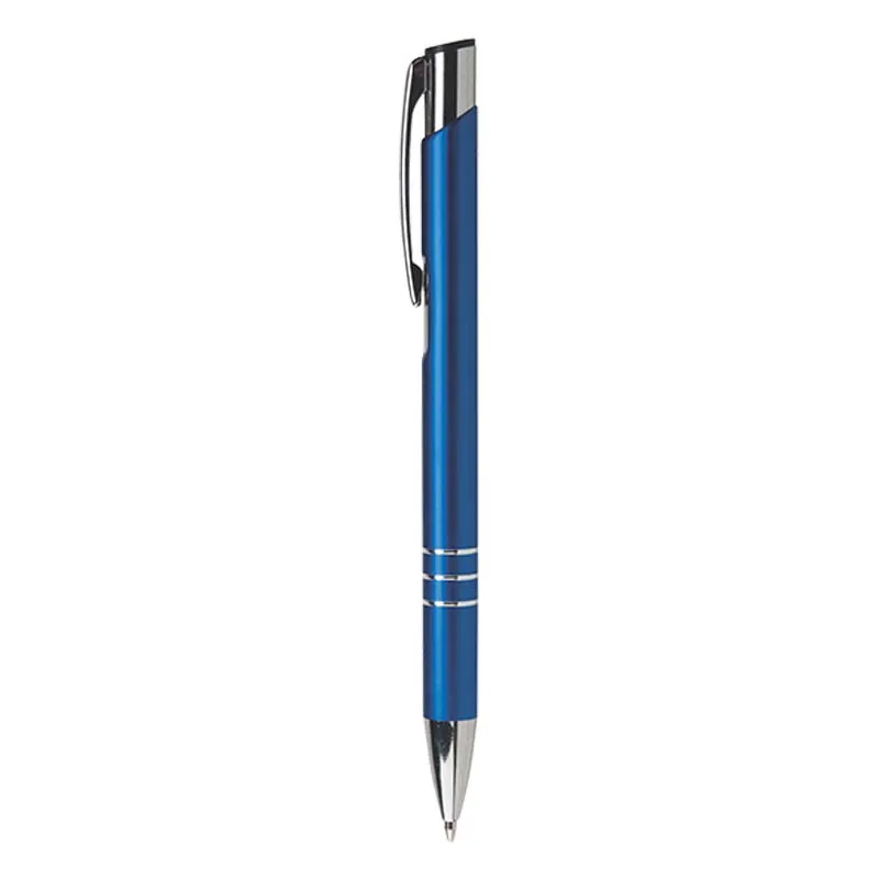 Promotional Advertising Souvenir China Bulk aluminum Products Blue Black Ink Personalised Metal Pens With Custom Logo