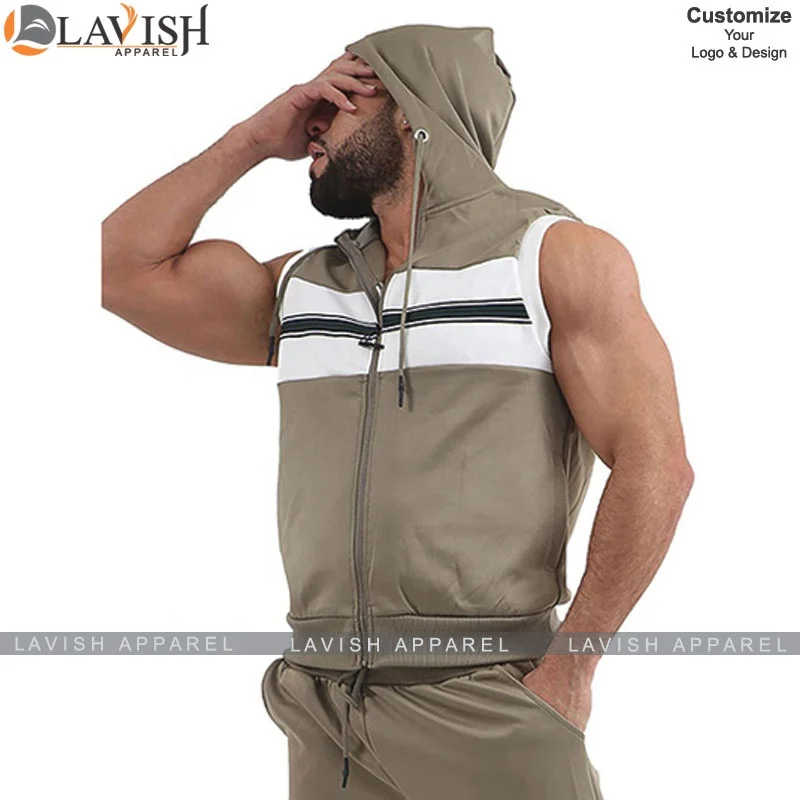 
Men Two Piece Summer Fashion Sleeveless Hooded Jacket Shirts & Shorts Sets Tie Dye Short Sets for Men by Lavish Apparel Adults 