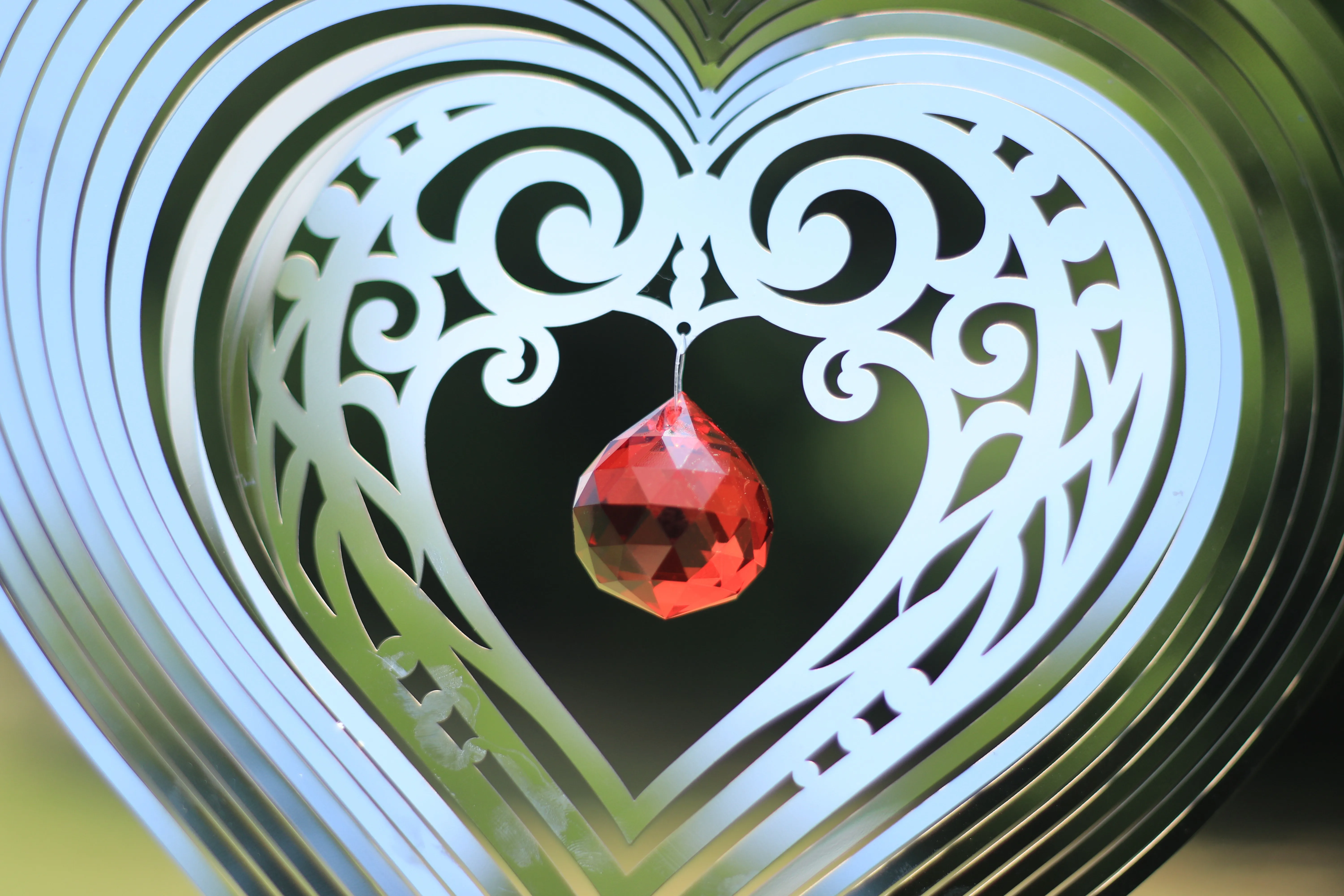 Large Kinetic Wind Spinner - Durable Outdoor Metal Windmill, Garden Wind Spinner Decor,crystal suncatcher hanging