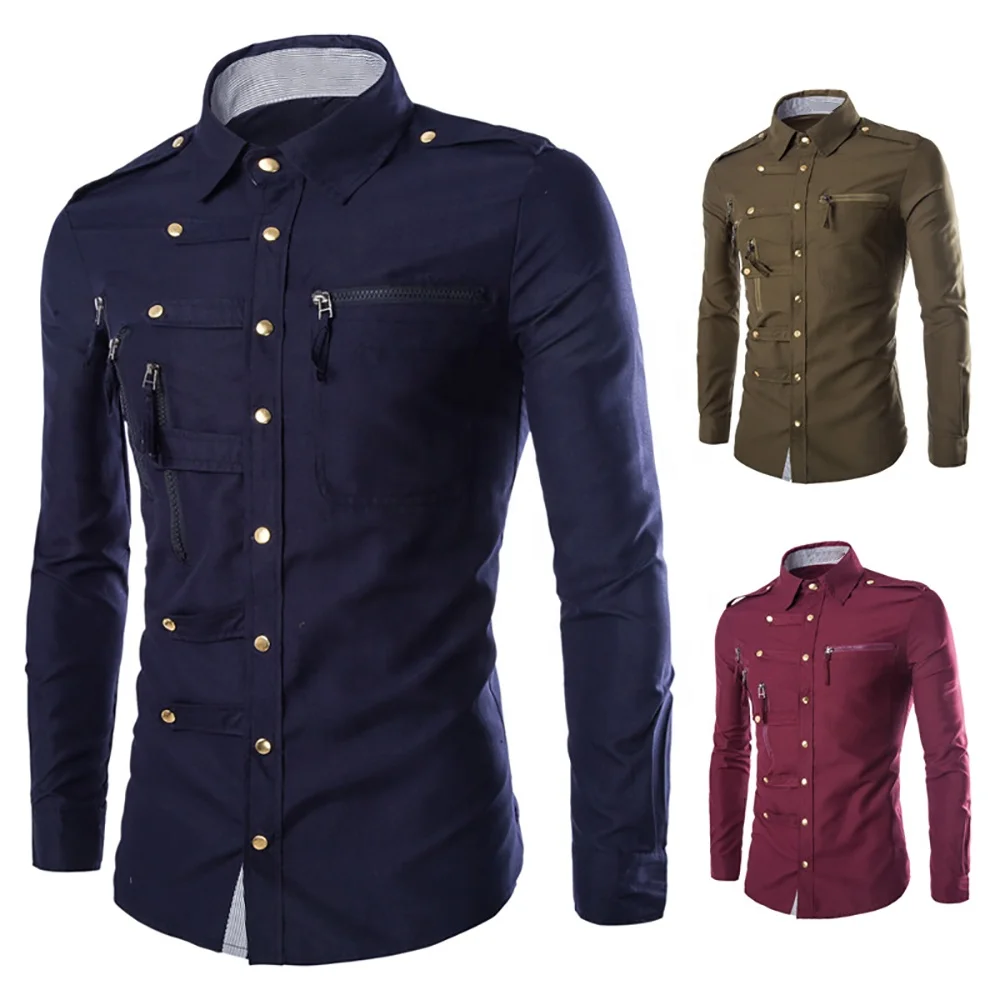 custom logo print button shirt 100% pure quality long sleeve printed casual shirts for men Hot sale products