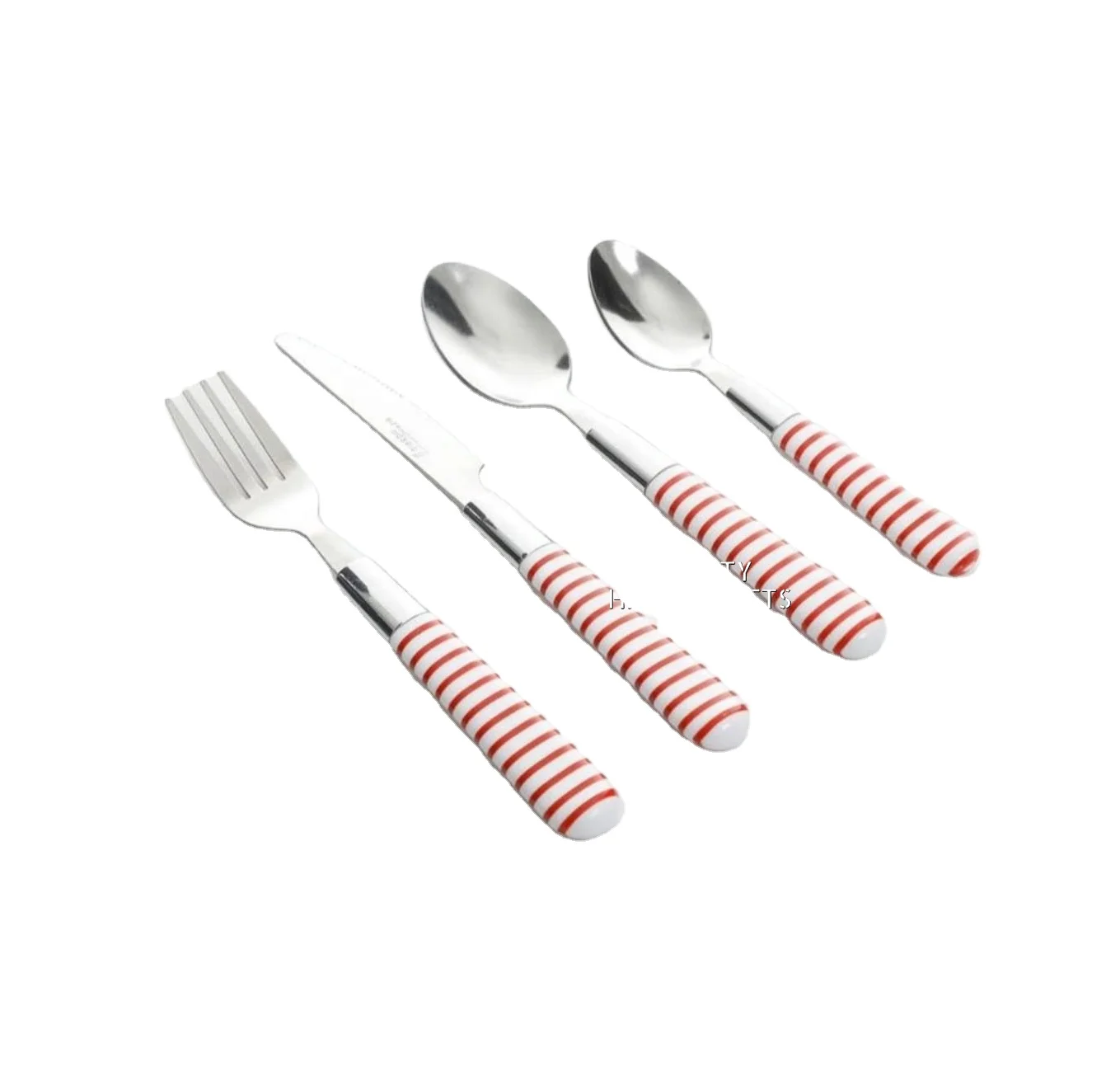 Trending Product Spoons Forks knives 4 Pcs Stainless Steel Resin Handle Cutlery Set Table Set Flatware Set Indian Manufacturer