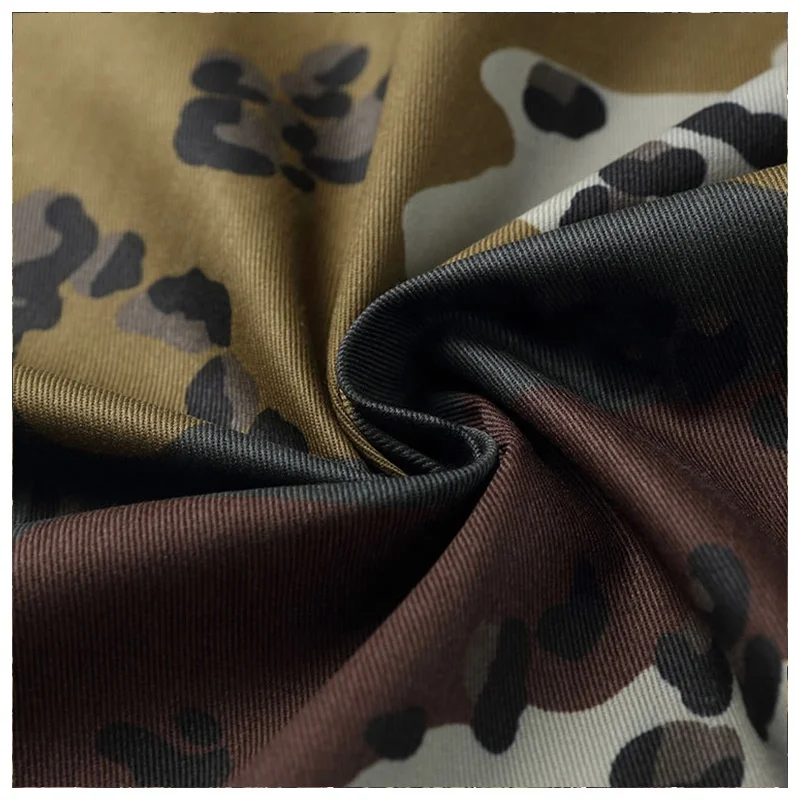Cheap Sand Spot Cotton Card Twill Tiger Camouflage Fabric Uniform Fashion Garment Fabric