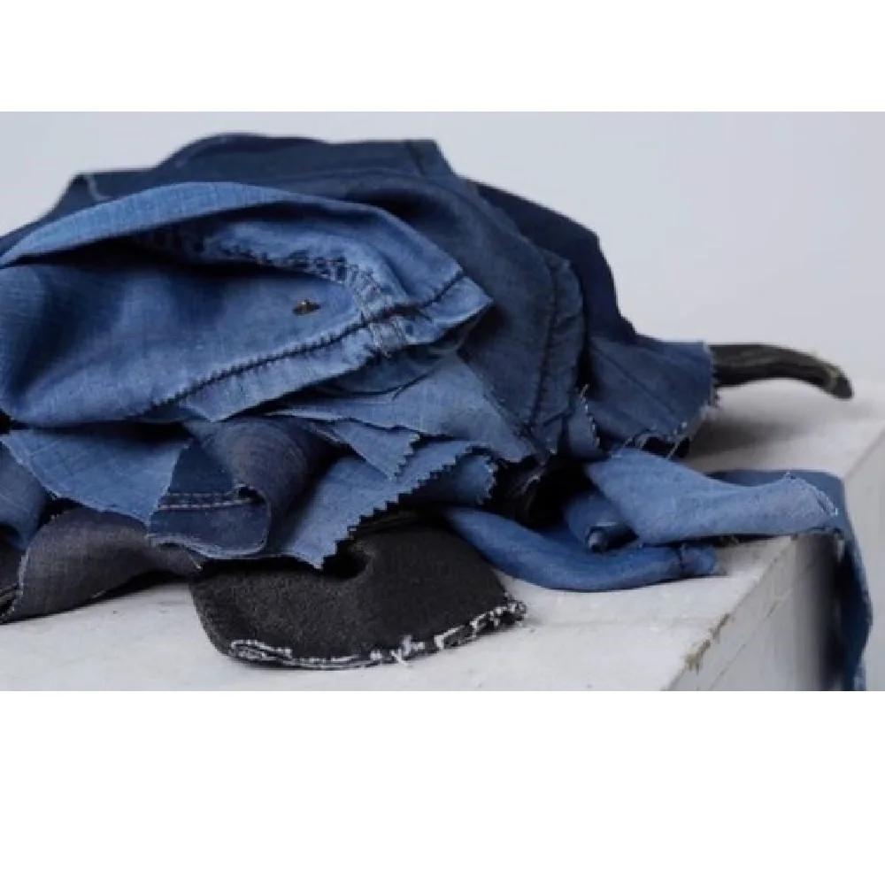 100% Denim Fabric Cutting Waste Hot Sale Industrial Textile Waste Cutting of Knit Woven Fabrics Wool Waste From Bangladesh