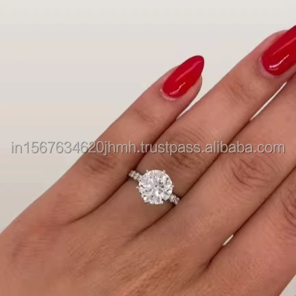 Round Lab Grown Diamond Ring IGI/GIA  Jewelry,14k Gold  Ring for Women Engagement Ring/wedding Ring Lab Created