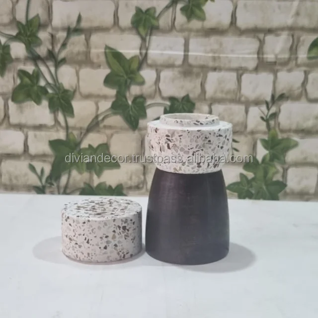 Terrazzo Bakhoor Oud Mubkhar Burner Wholesale Aromatic Scent Home Fregnance Oud India For Middle East Burner
