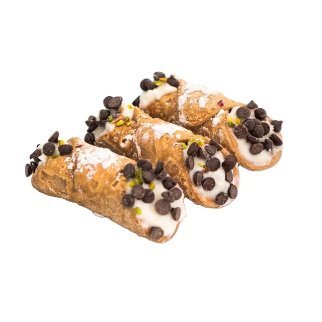 Artisanal Sicilian Cannoli Ricotta cream made in Italy kit 50pcs mini for export