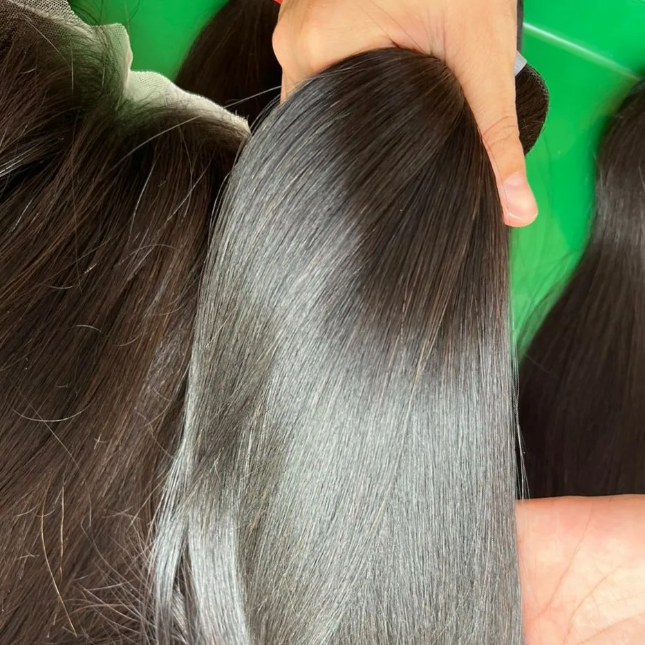 Raw Hair Bone Straight Body Wave Vietnamese Human Raw Hair 3 Bundles With HD Lace Transparent Closure Frontal Hair extensions