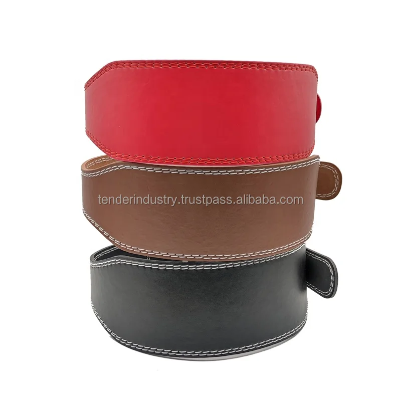 High Quality Gym Belt Custom Logo Back Support Fitness Bodybuilding Leather Weight Lifting Belt Hot Cowhide Leather Belt