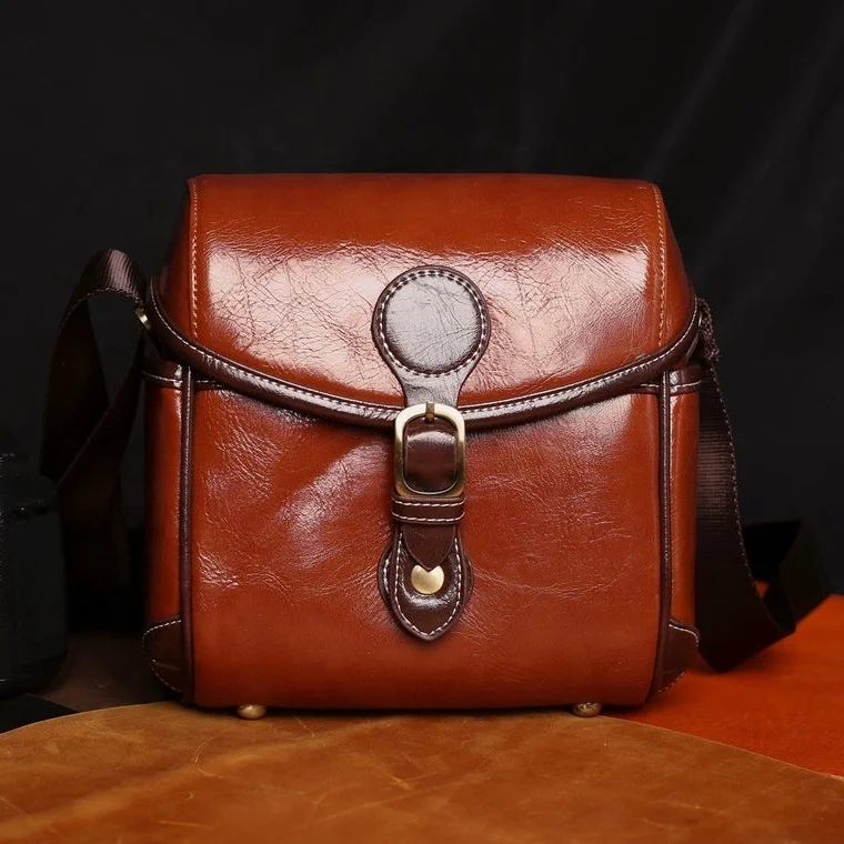 New Stylish Dslr Camera Bag For Outdoor Activities Premium Leather Small Camera Case Shoulder Bags Camera Protect Bags