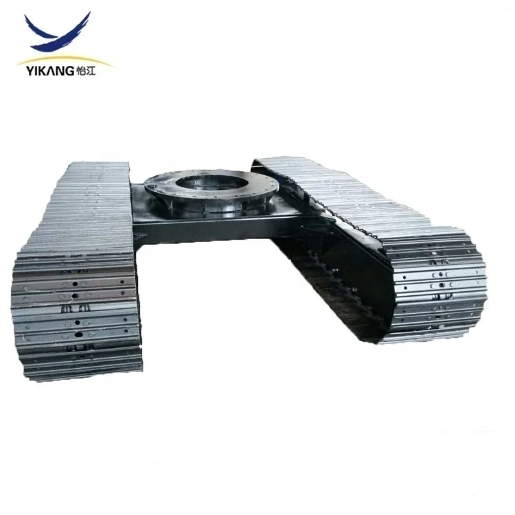 Hot sale steel crawler undercarriage with slewing bearing 0.5-150 tons for hydraulic drilling rig excavator dozer loader machine