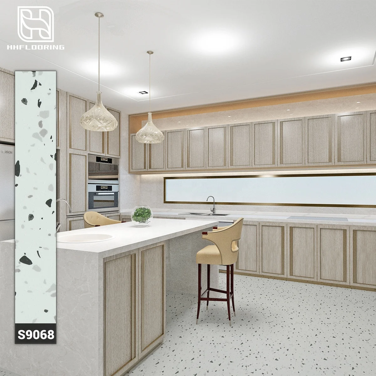 HH Flooring Newly Designed Stone Look Vinyl Flooring Click Lock plank wood Supplier