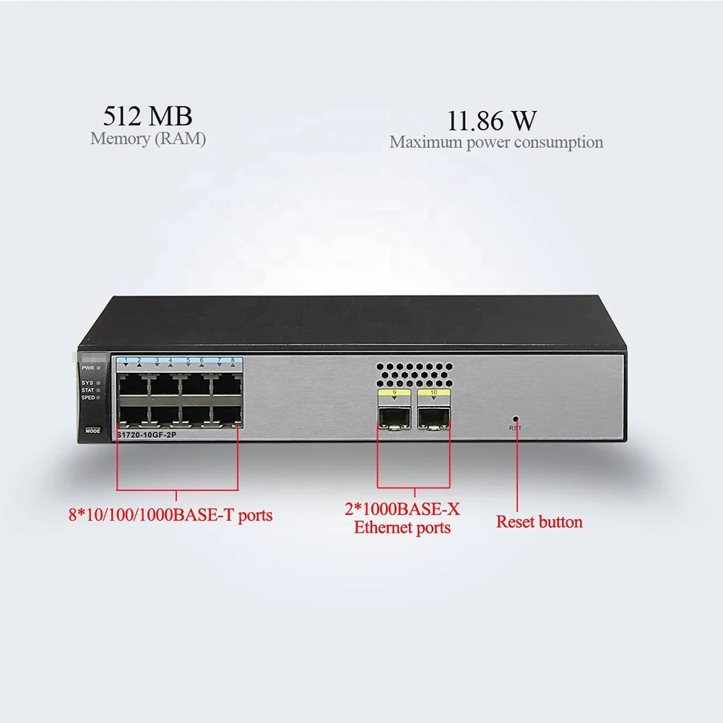 network power switch S1720-10GF-2P poe switch network