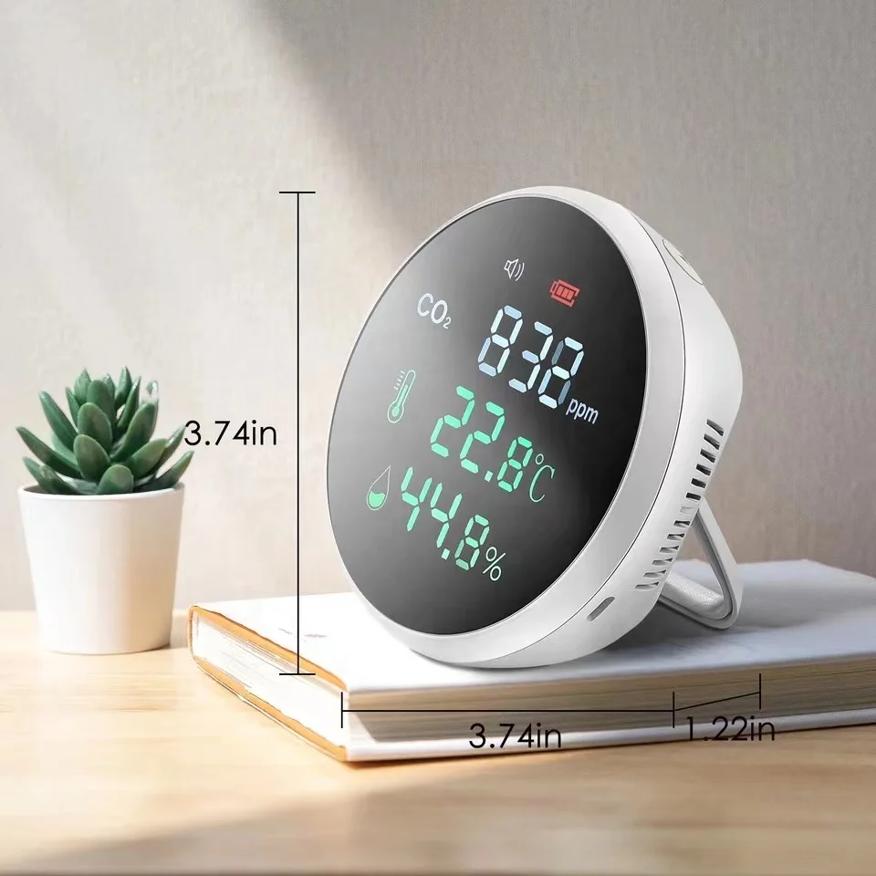 Настольный детектор CO2 DM1305 портативный анализатор температуры и влажности воздуха