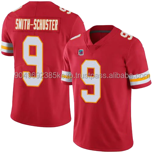 Patrick Mahomes Jersey High Quality Sports 10 Isiah Pacheco 9 Smith-schuster American Football Super Uniform