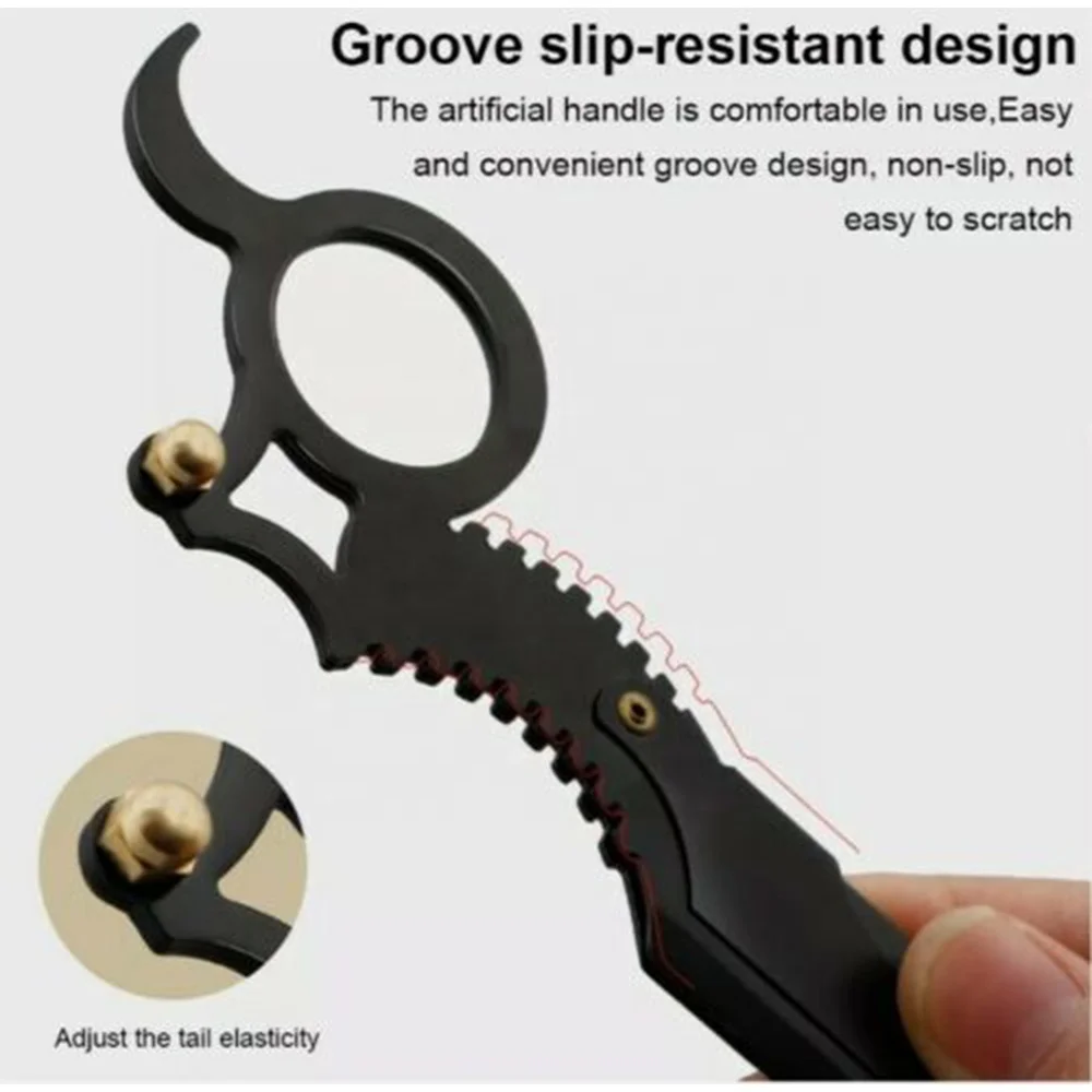 Single Finger Straight Edge Razor / Gold Edge Straight Barber Razor Blades Finger Ring Shaving Steel Folding Knife