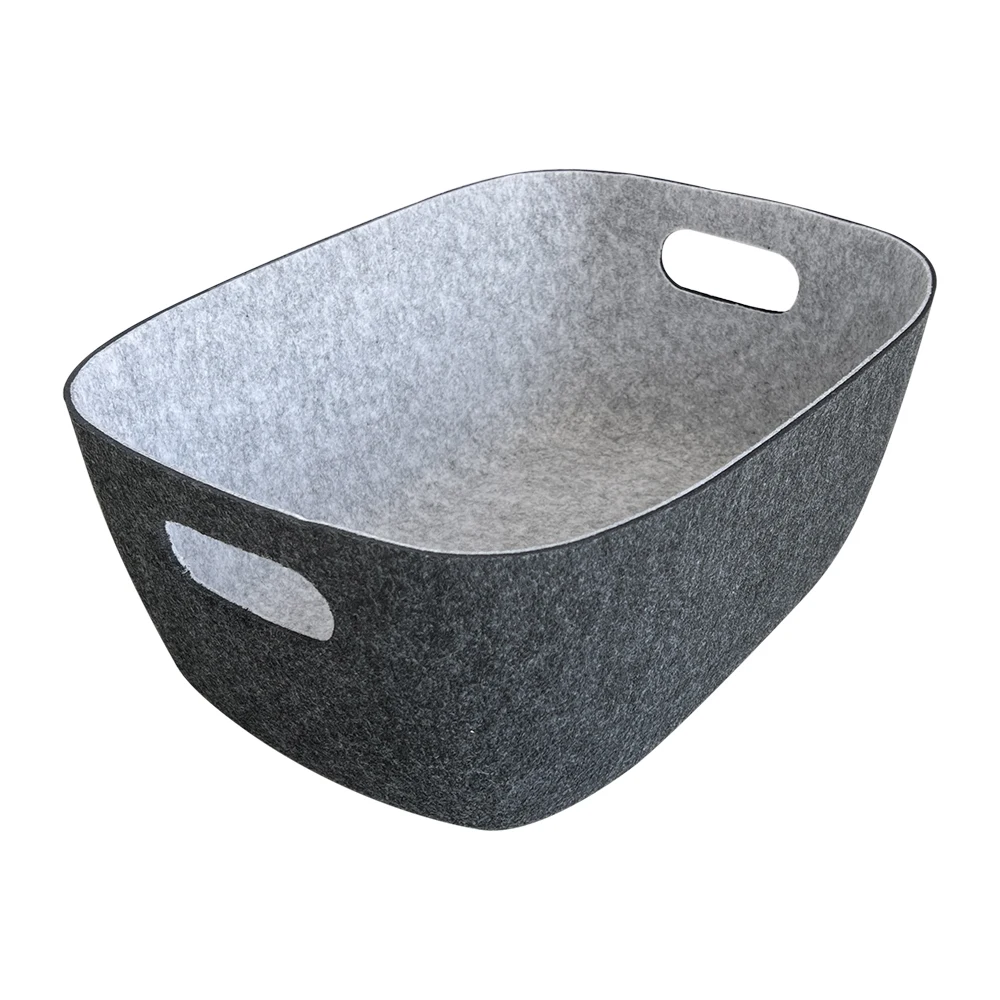 Nordic Household Desktop Storage Basket thermoforming rpet felt living storage box for wardrobe
