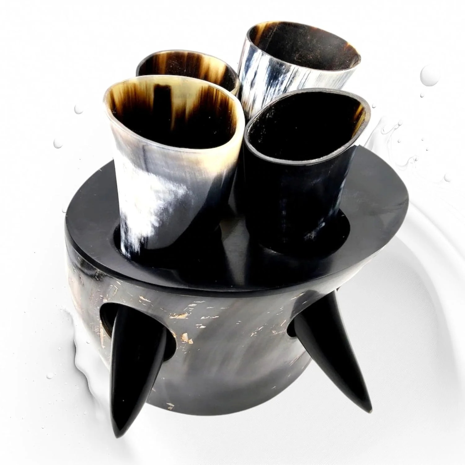 Eco Friendly horn with leather viking drinking horn beer horn hot selling product Super market product for home hotel restaurant