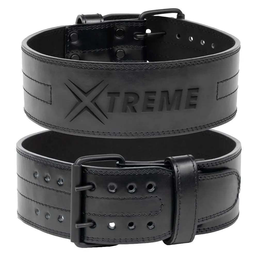 Gym Double Prong Weight Lifting Belt for Men & Women 10mm Genuine Leather Belt for Heavy Duty Powerlifting Deadlifts & Squats