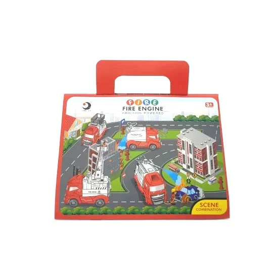 Plastic Fire Engine Friction Powered  Vehicle Game Toy
