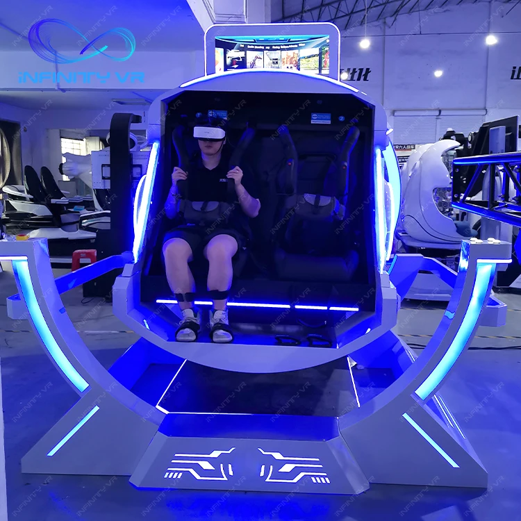 Indoor and Outdoor Carnival VR Business 2 Seats 360 Degree Virtual Reality Spinning Simulations Rides VR Roller Coaster