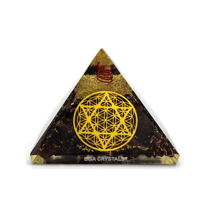 Hot selling 7 Chakra Crystals Orgone Pyramid Reiki Healing Orgonite Pyramid Energy Healing Crystals Spiritual Buy Online Store