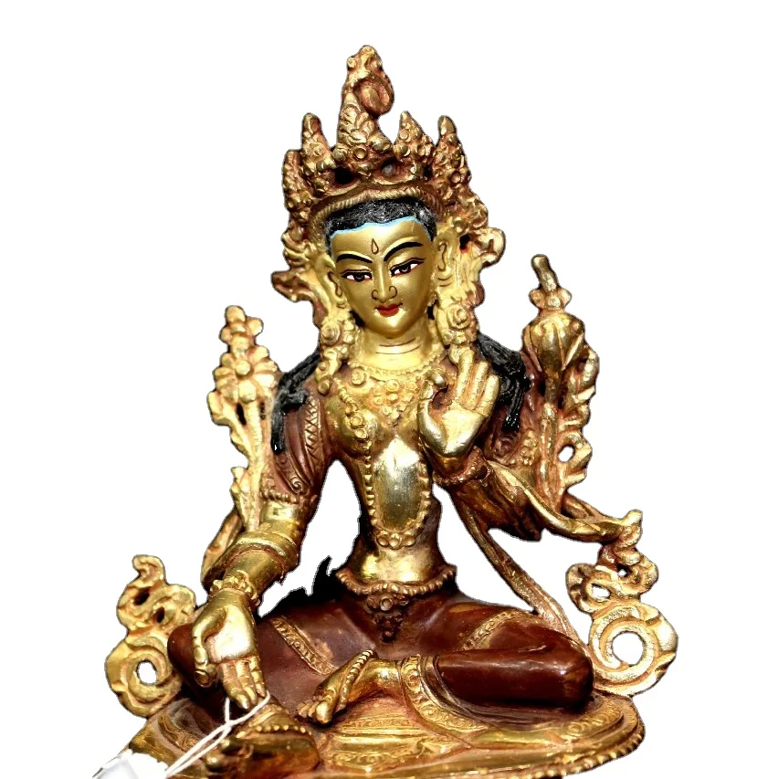 Home Decor Brass Statue Bronze Nepal Handicraft Tara Figurine Top Quality Brass Religious Metal Art for Sale