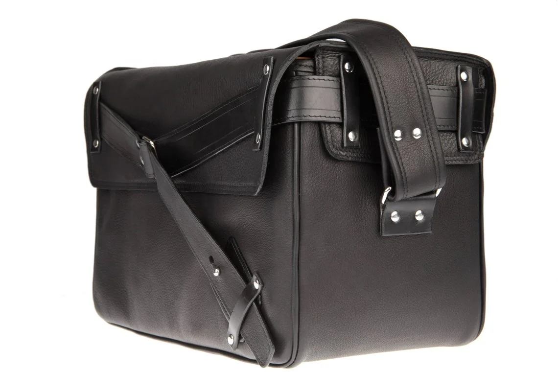 Shockproof High Quality Premium Leather Black Photography Camera Case Classic Camera Bag With Strap Closure Eye To Carry