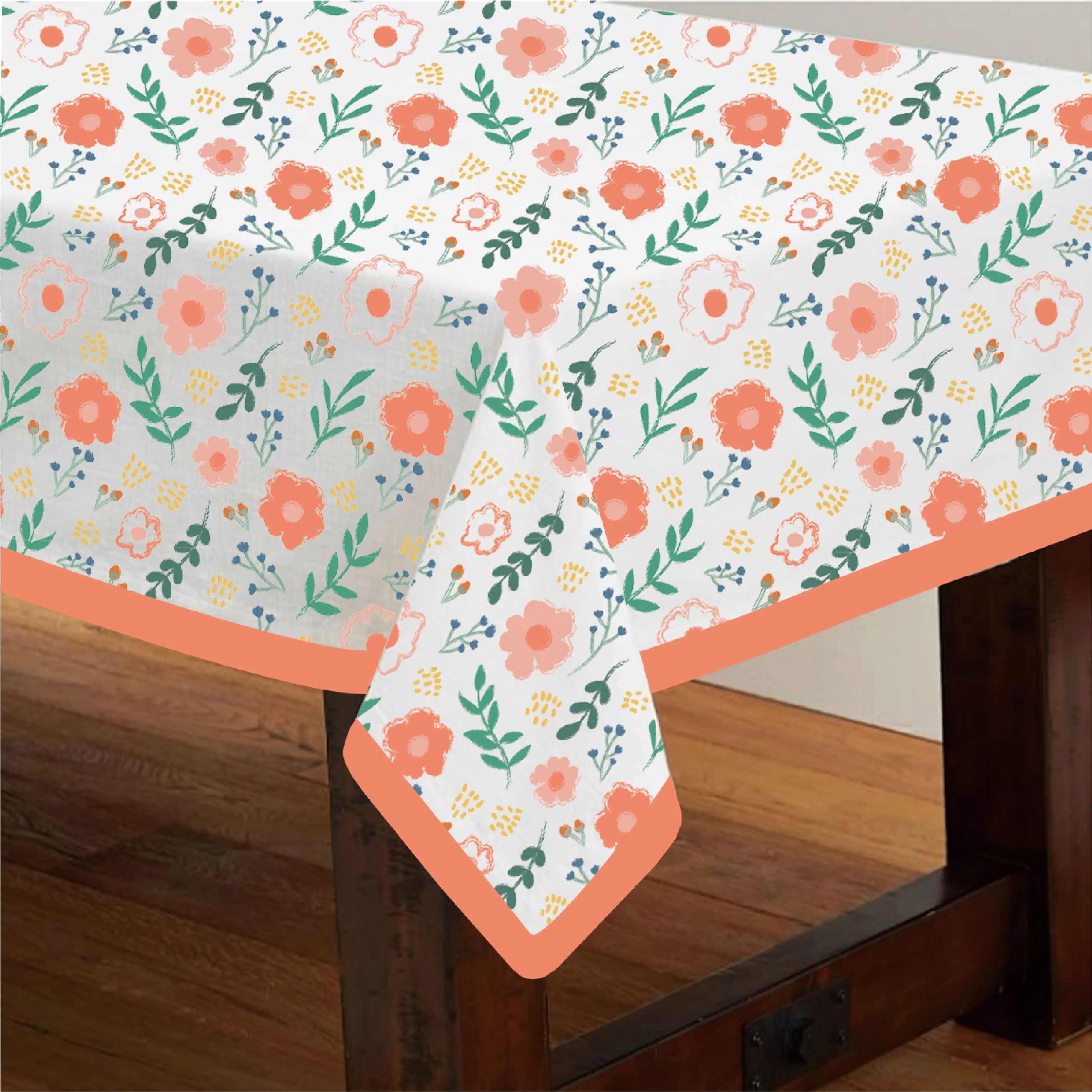 Скатерть из 100% полиэстера, скатерть с цветочным принтом на заказ