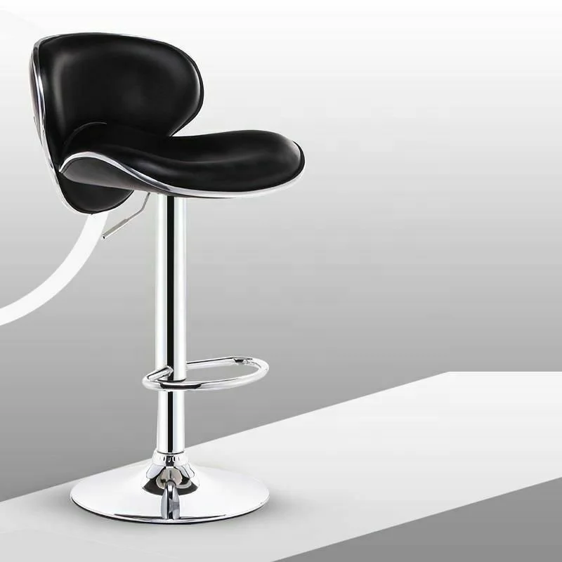 Modern swivel kitchen counter leather bar stool with backrest