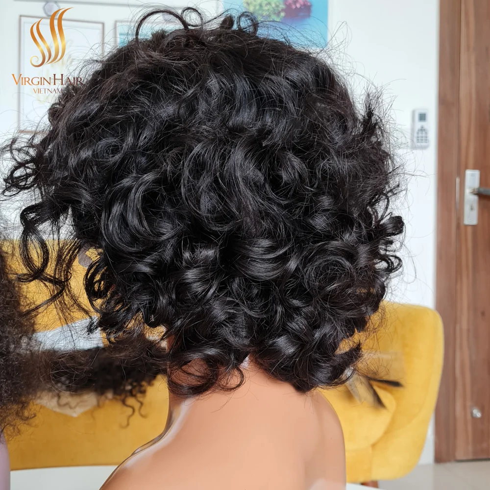 Оптовая продажа парики из человеческих волос вьющиеся в воде 100% необработанные волосы парик на полной сетке Лучшая цена во Вьетнаме