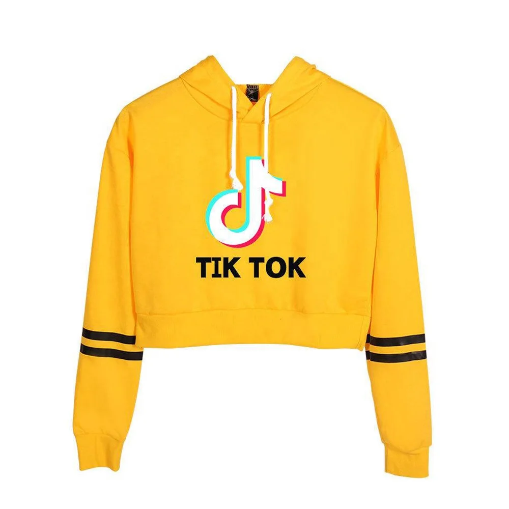 Women Blouse Panda Print Long Sleeve Short top hoodies