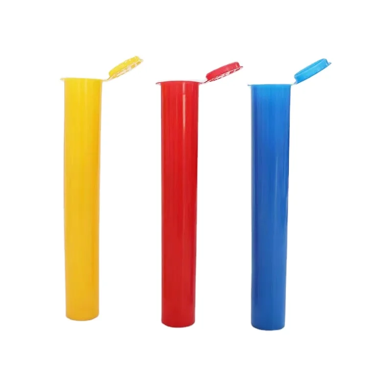 King Top Conical 109mm Tube Container Customized Child Resistant Plastic Tube Pop Top Tube Package