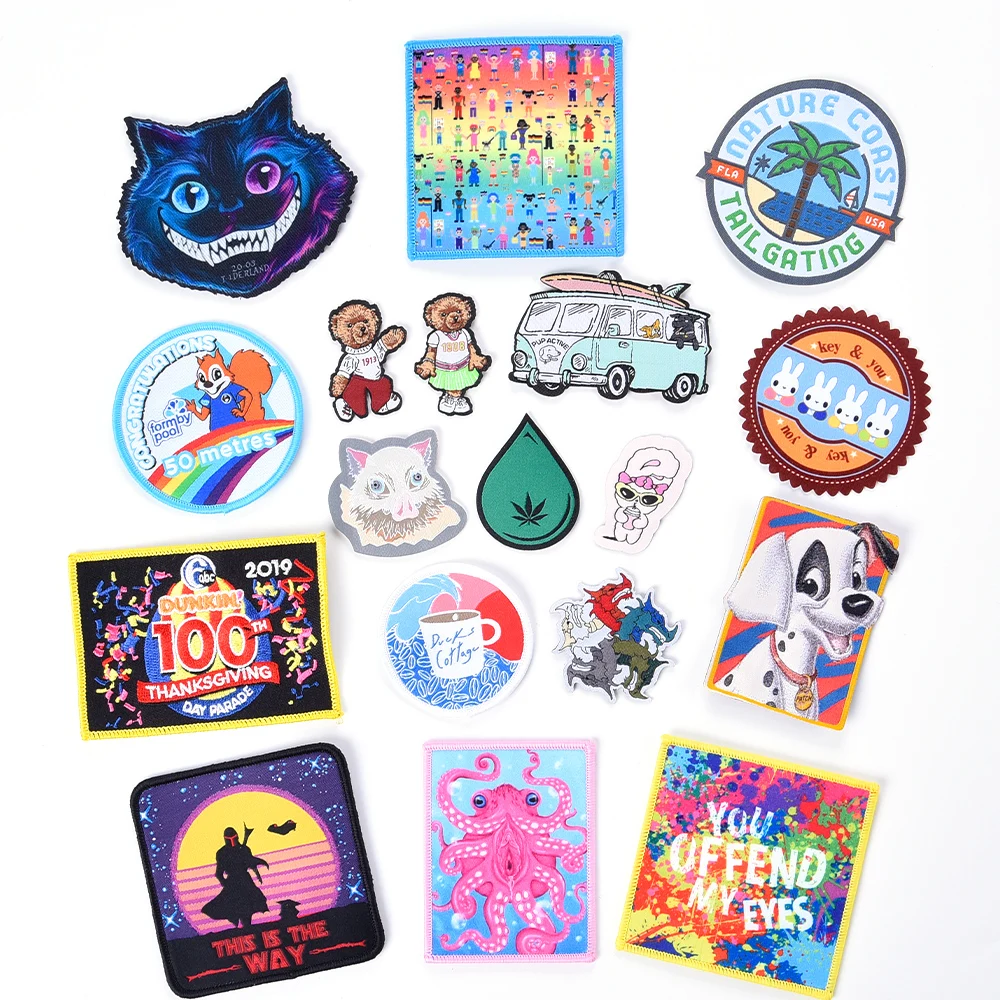 Customize Embroidery Badges And Patch With Iron Or Paper Or Twill Or PVC Backing
