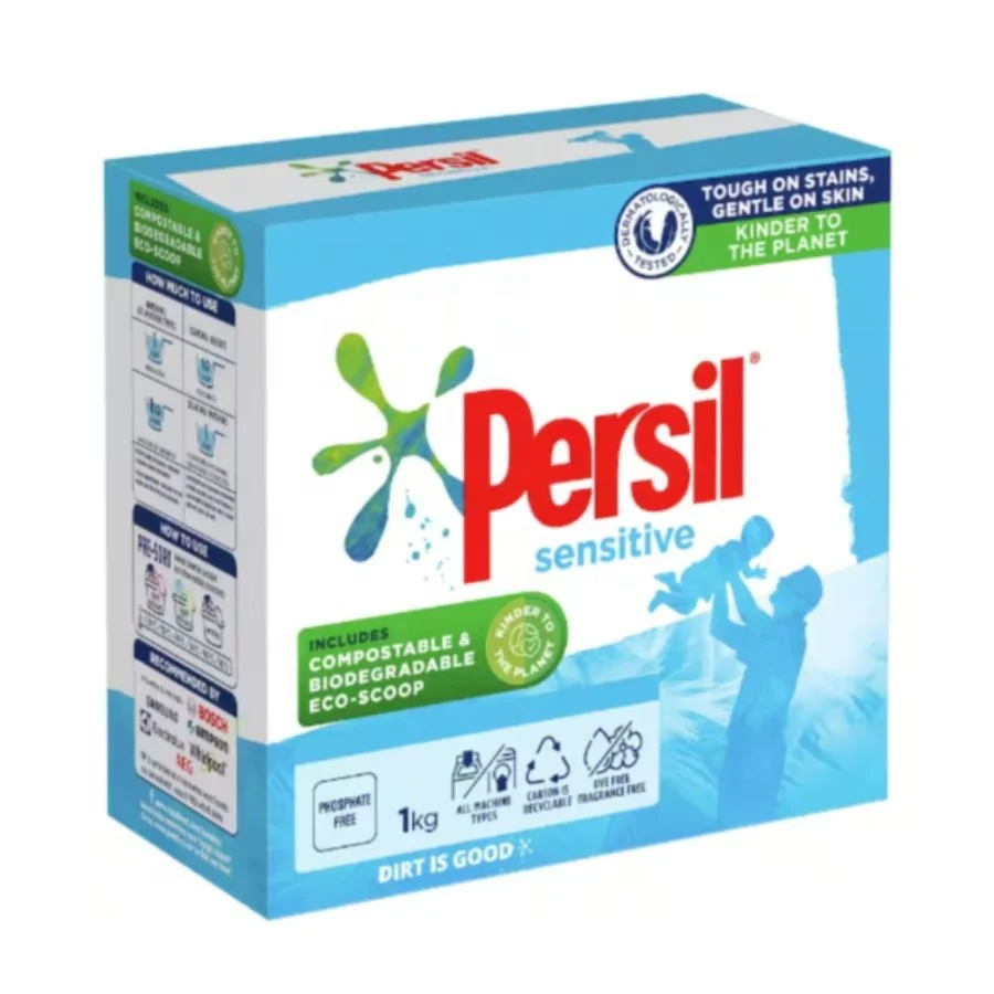 Persil Laundry Detergent Powder for Wholesale High Quality Fit Machine Wash Front and Top Sensitive 1kg