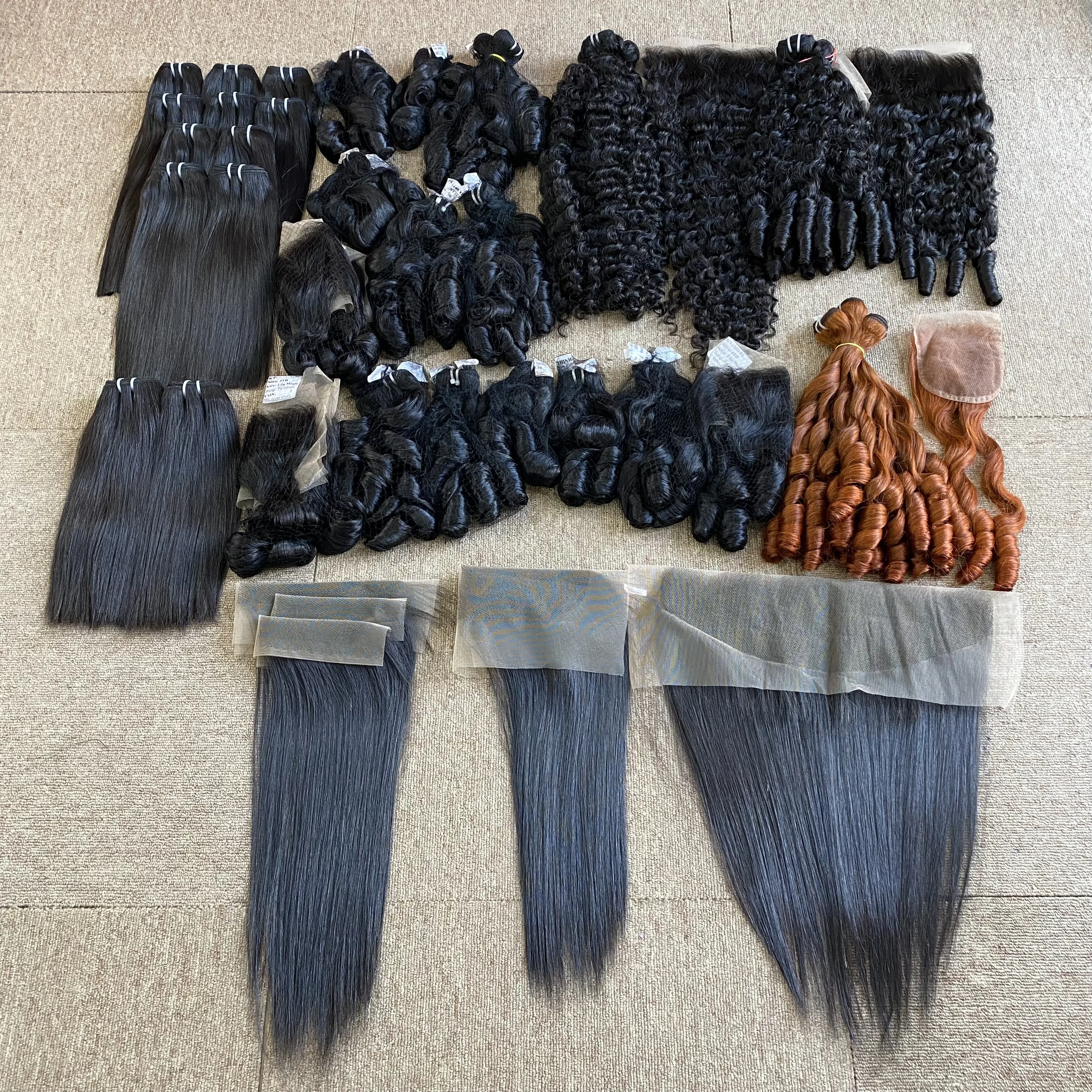 Virgin Raw Hair Different Styles And Colours Straight Wavy Curly Vietnamese Human Hair Cuticle Aligned Hair Wholesale Prices