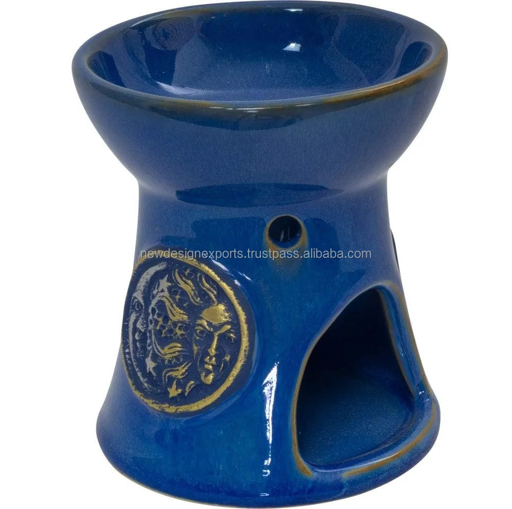 Ceramic Oil Burner Essential Oil Aroma Diffuser Aromatherapy Candle Tea Light Holder Sun and Moon