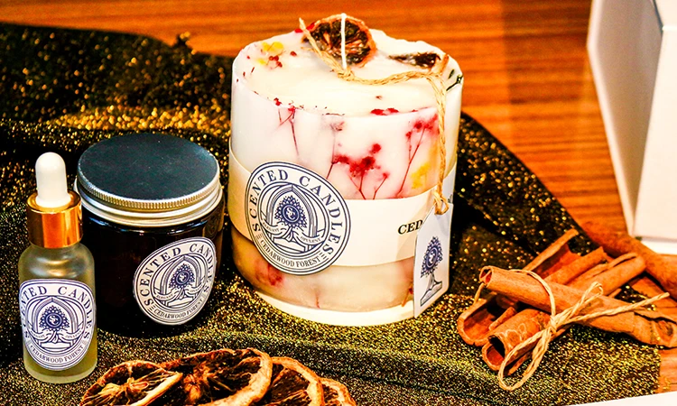 H23 Craft Beeswax Jar Candle Gift Set Premium Pillar and Coconut Shape Cotton Wick for Meditation Wedding Bars Use