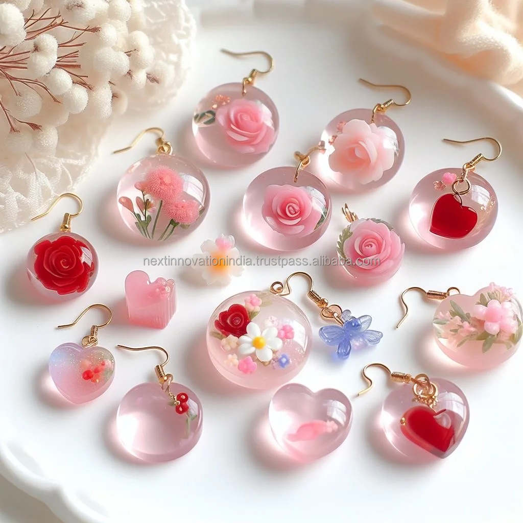 Handcrafted Exquisite Resin Statement Earring Tops Collection of Unmatched Best Quality
