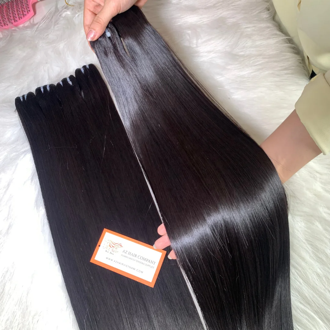 Top Raw Vietnamese Hair Extensions Single Donor Bone Straight Bundles SDD Natural Color Ready To Ship For Black Women