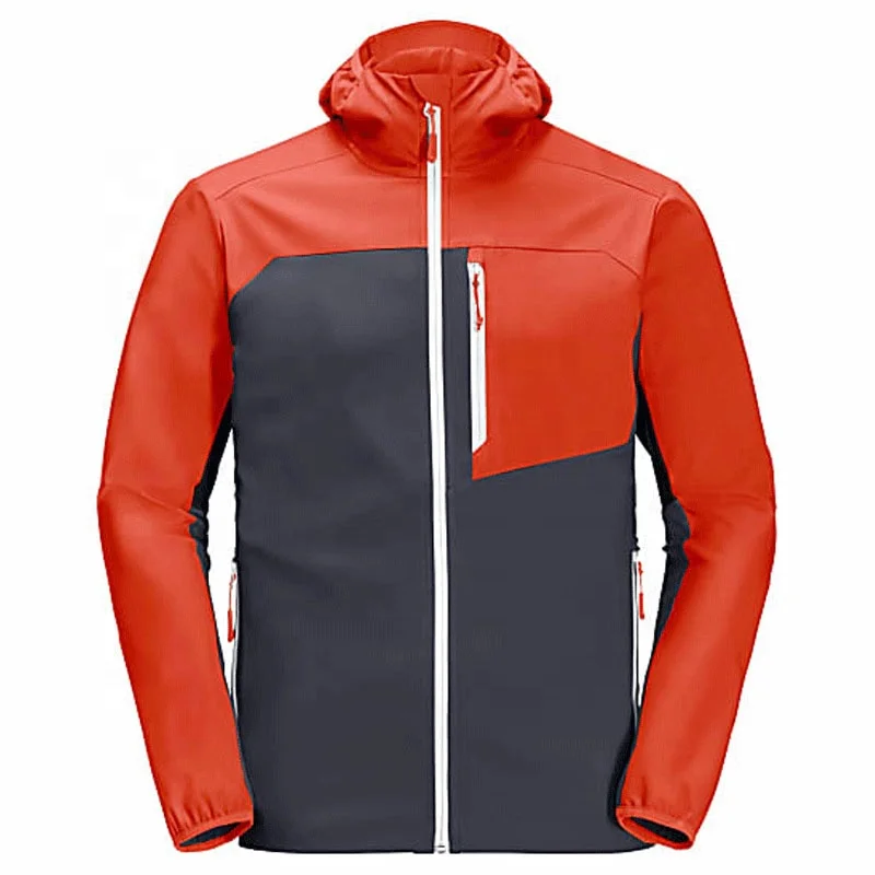 Customize LOGO Softshell Jacket Men Hooded Warm Fleece Waterproof Outdoor Hiking Clothing Skiing Hunting Camping Coat