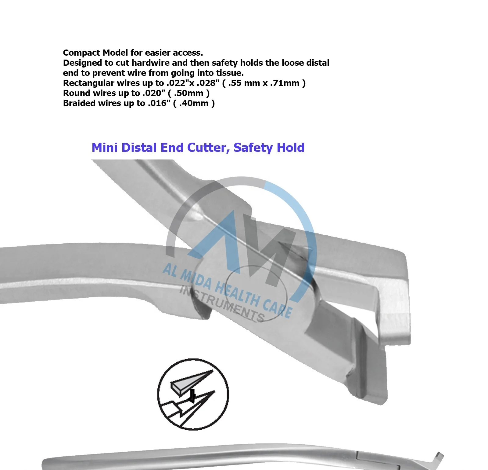 Мини-головка Дистальный концевой резак немецкий T.C с безопасной фиксацией режущие твердые и мягкие провода Ортодонтические инструменты