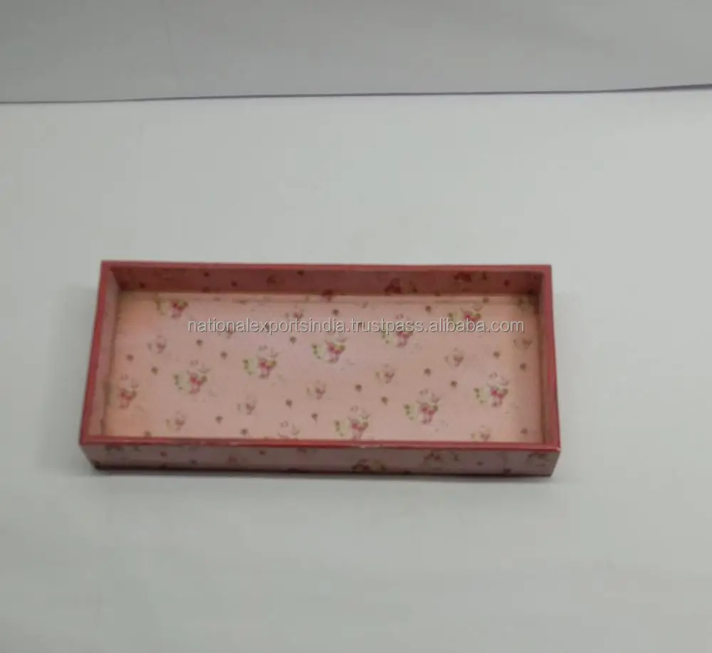 Tray Wooden Tray Hot Selling Wholesale Acacia Wood rectangle  Breakfast Serving Tray With Handles